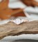 Round cut moissanite engagement ring, trillion cubic zirconia ring, vintage rose gold ring, promise wedding ring, personalized bridal ring product 2